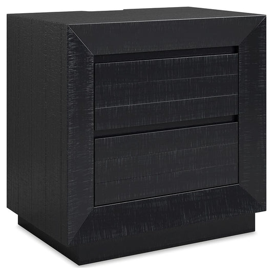 Londer - Two Drawer Night Stand - Black