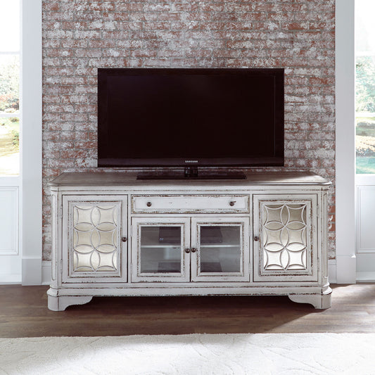 Magnolia Manor - EnteRTAinment TV Stand - Weathered Bisque