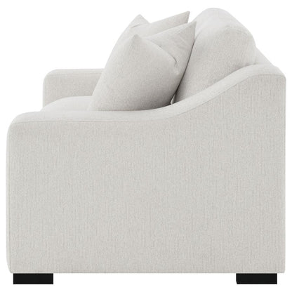Ashlyn - Fabric Upholstered Track Arm Loveseat - Sand