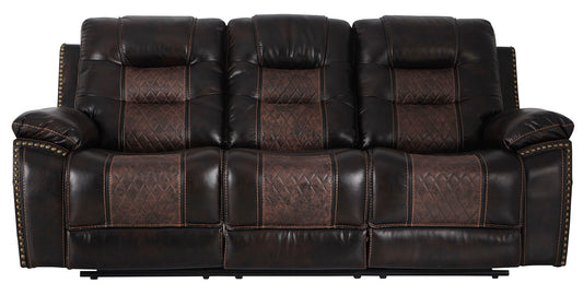 REC SOFA W/DDT, USB &POCKET COMMANDER BROWN