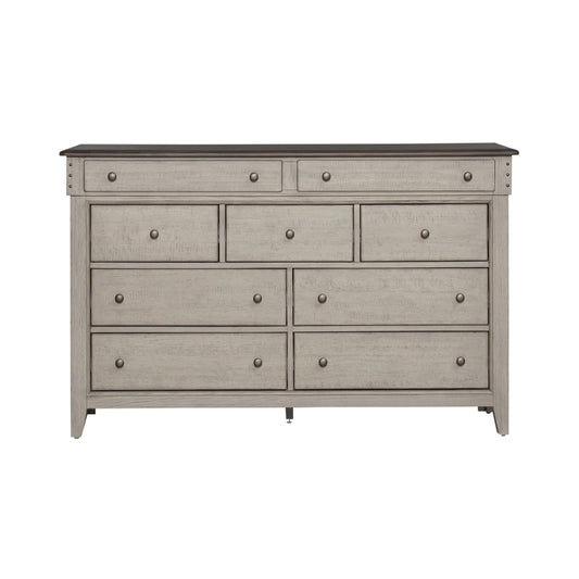 Ivy Hollow - 9 Drawer Dresser - Weathered Linen / Dusty Taupe