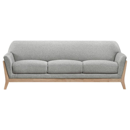 Vaughn - Fabric Upholstered Flared Arm Sofa - Gray