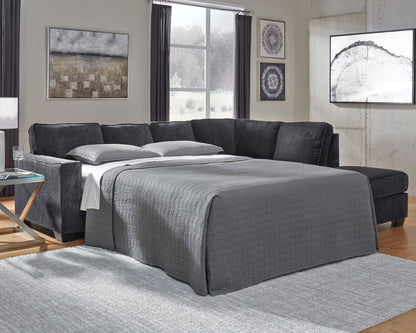 Altari - Right Arm Facing Corner Chaise With Sleeper 2 Pc Sectional - Slate
