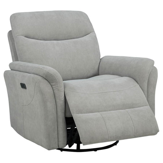 Adler - Upholstered Power Swivel Glider Recliner