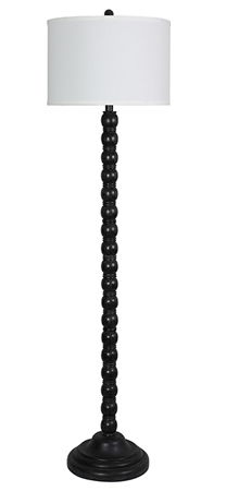 FLOOR LAMP WASHEDBLACK