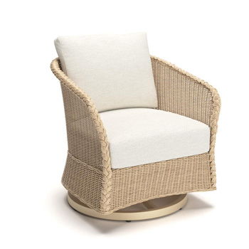 Stewarts Point - Swivel Glider Chair With Cushion - Beige