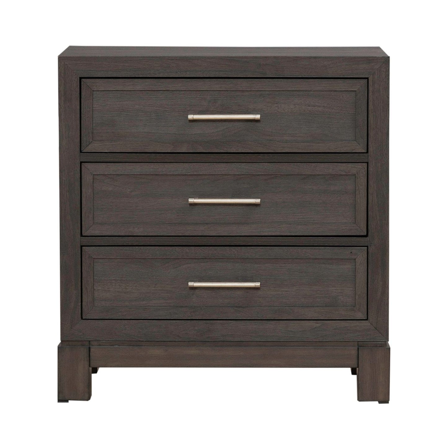 Modern Edge - Nightstand With Charging Station - Brown