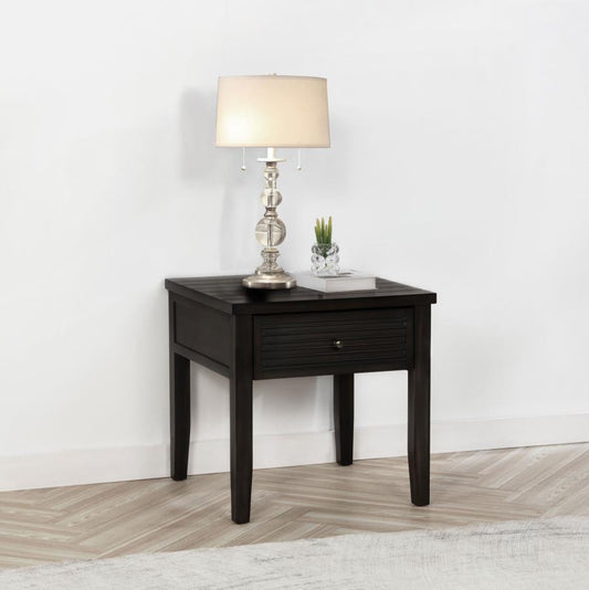 Concord - 1-Drawer Square End Table - Distressed Java