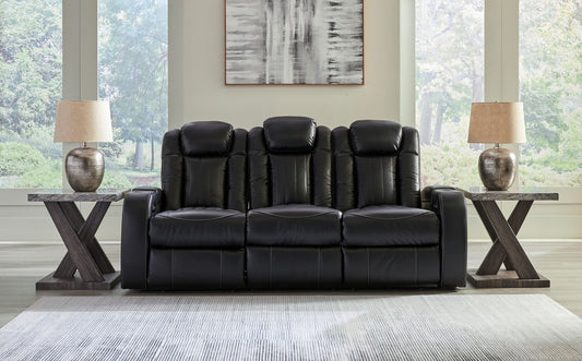 Caveman Den - Power Reclining Sofa With Adj Headrest - Midnight
