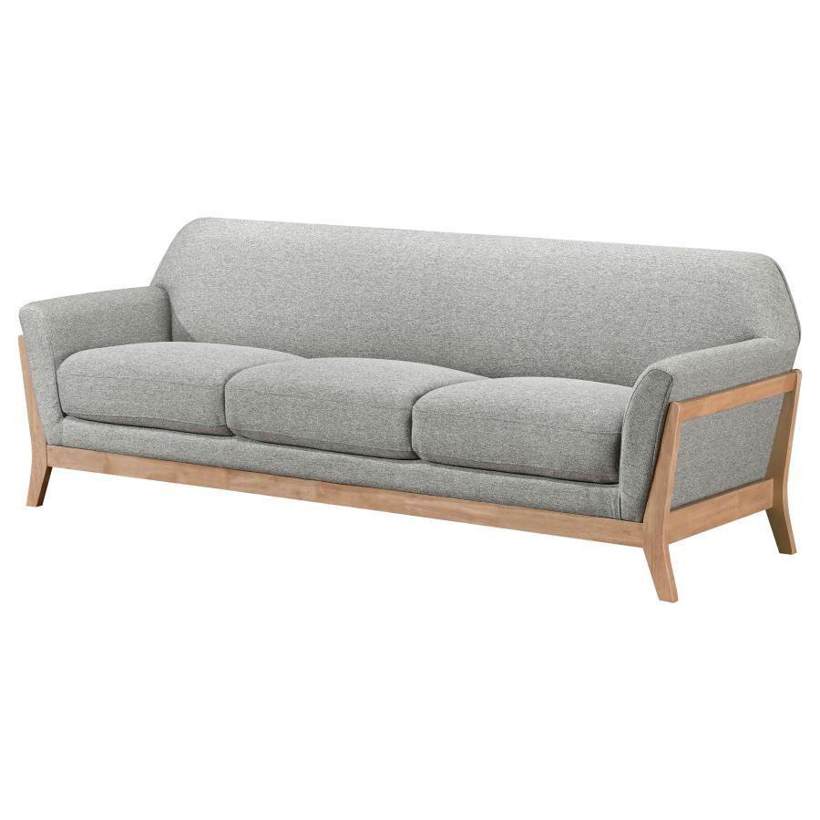 Vaughn - Fabric Upholstered Flared Arm Sofa - Gray