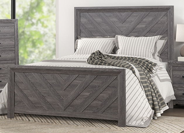 TWIN COMPLETE BED EVACHARCOAL