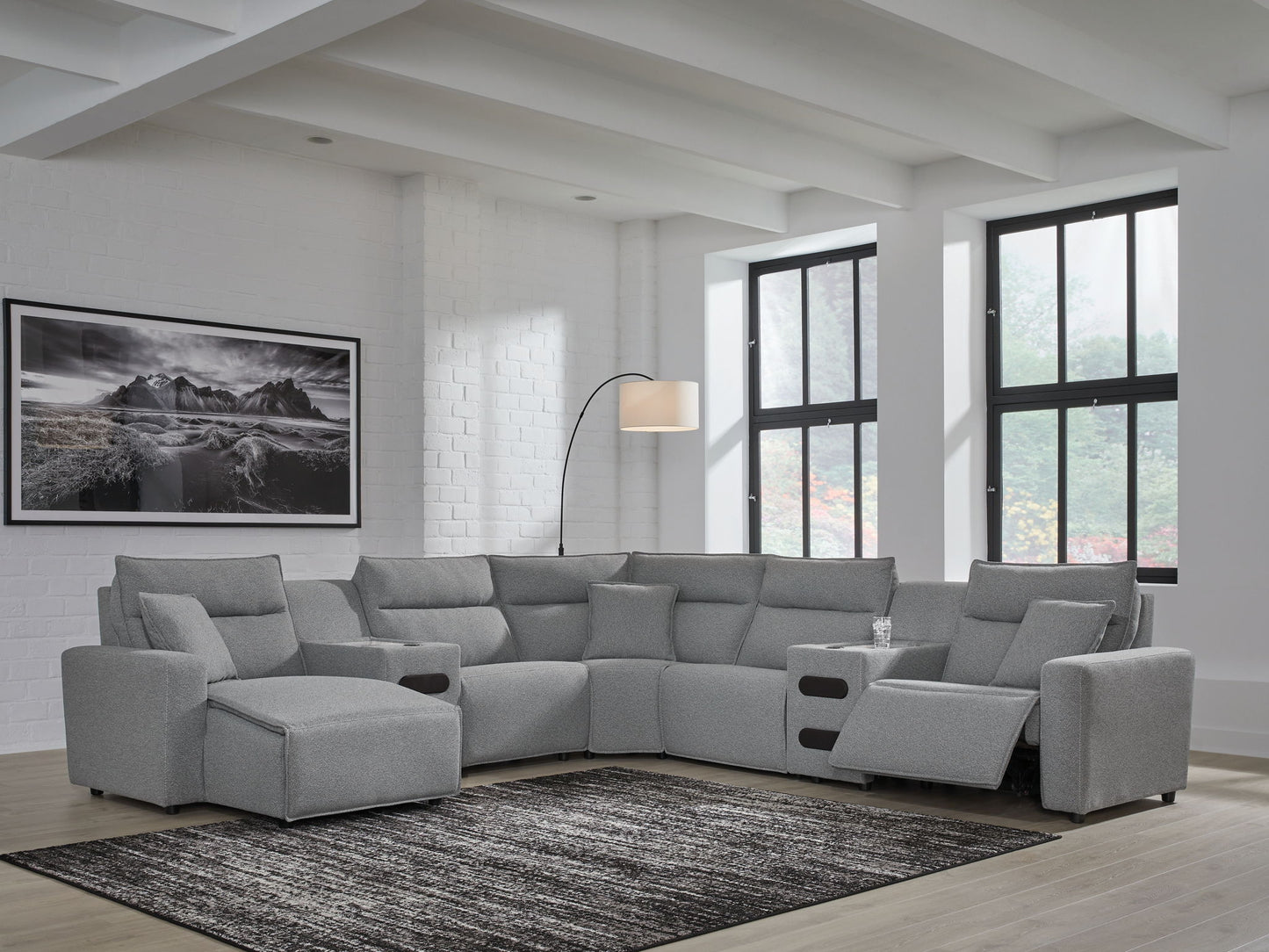 ModMax II - Salt And Pepper - Reclining Sectional