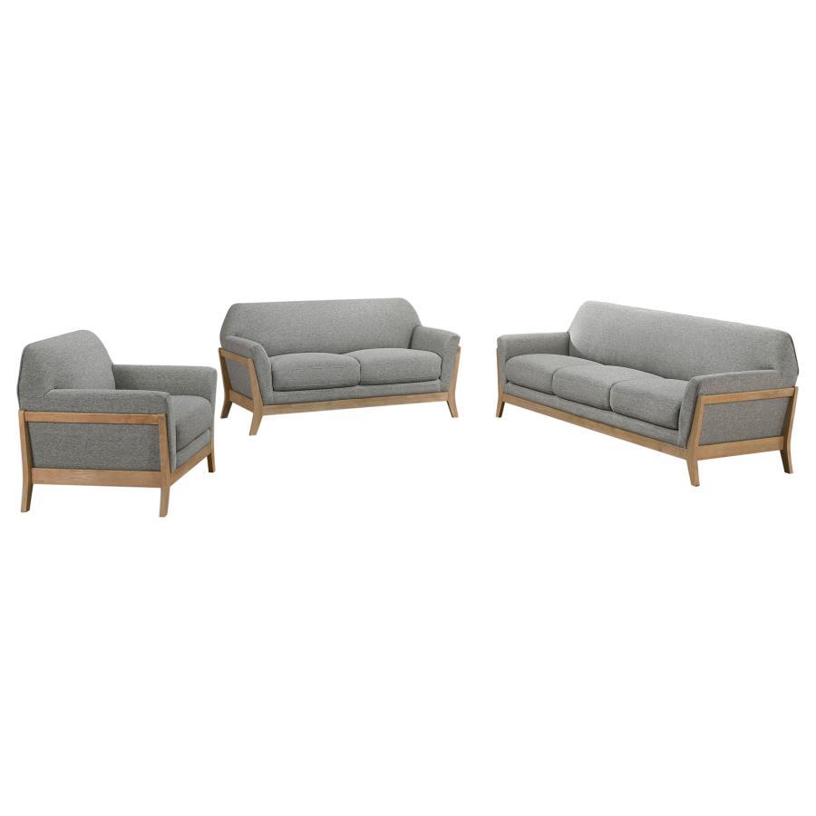 Vaughn - Fabric Upholstered Flared Arm Sofa Set