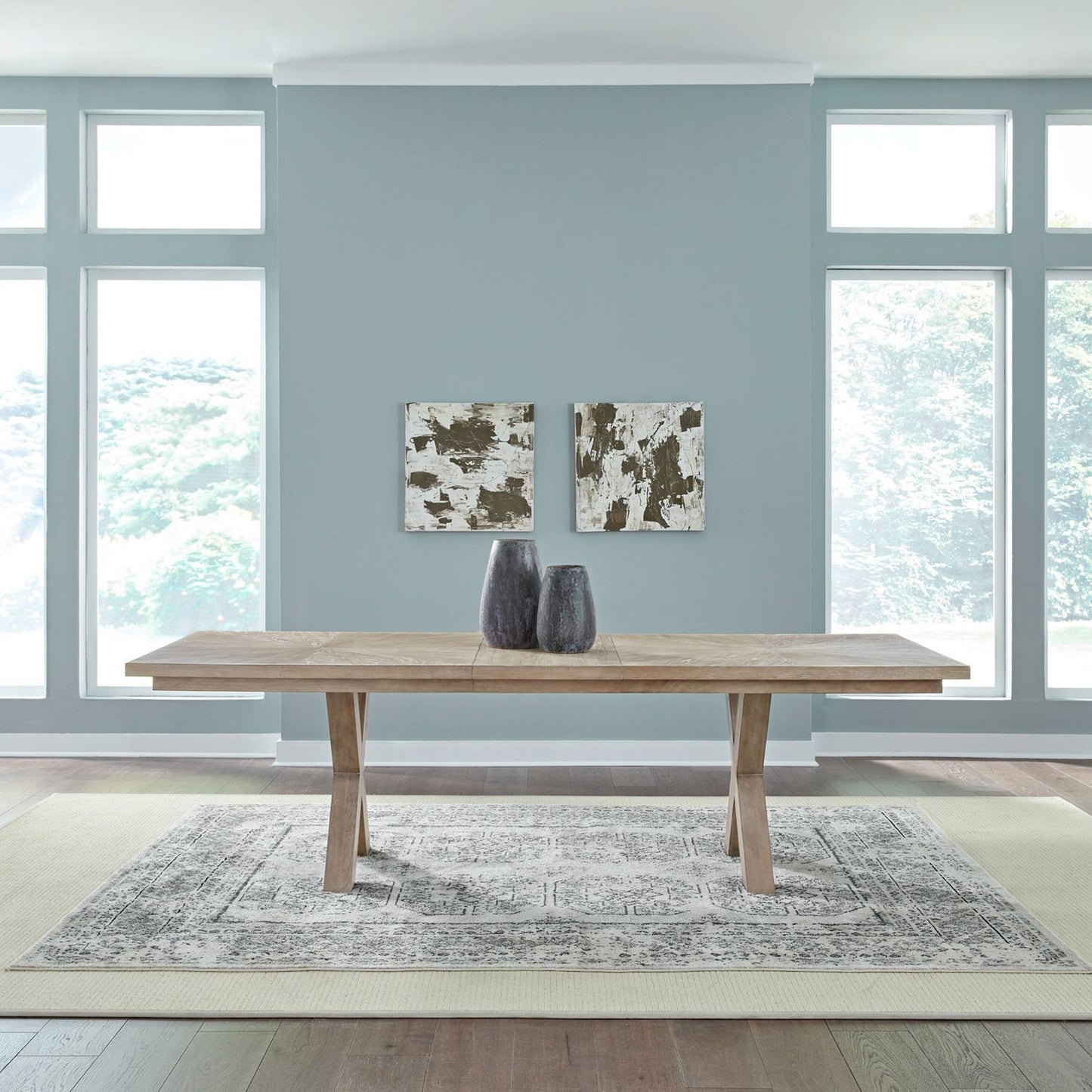 Brentwood - Double Pedestal Table - Brown