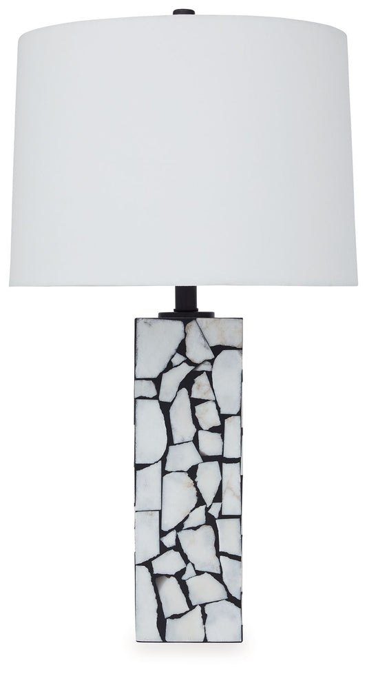Macaria - Marble Table Lamp - White / Black