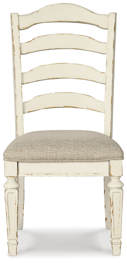 Realyn - Dining UPH Side Chair (Set of 2) - Ladderback - Chipped White