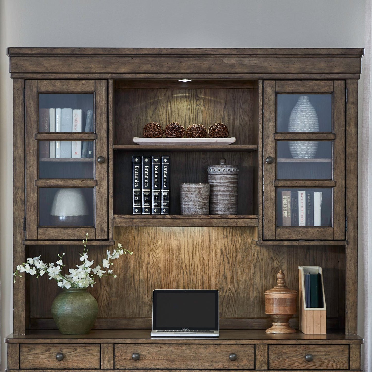 Carolina Park - Credenza Hutch - Brown