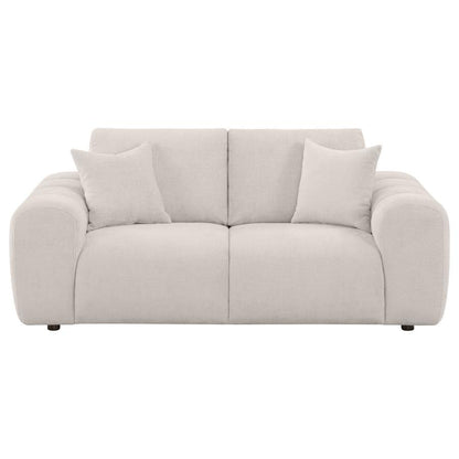 Burnett - Chenille Upholstered Wide Arm Loveseat