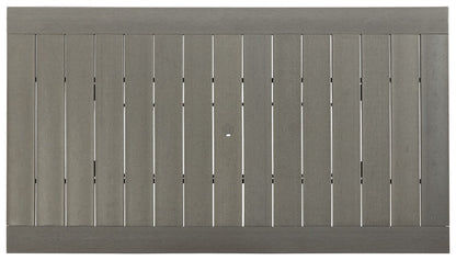 Visola - RECT Dining Table w/Umb OPT - Gray