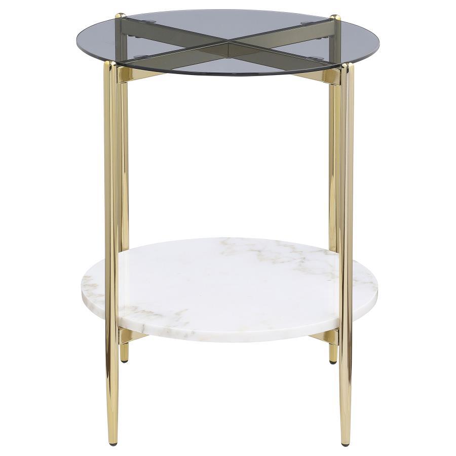 Jonelle - Round Glass Top Table