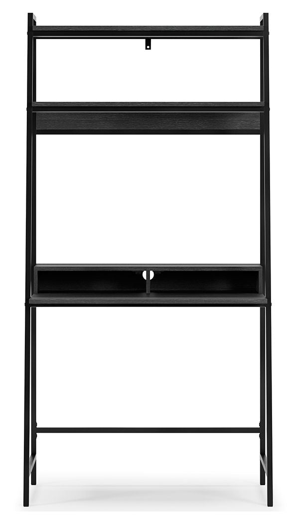 Yarlow - Home Office Desk and Shelf - Black
