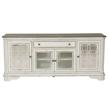 Magnolia Manor - EnteRTAinment TV Stand - Weathered Bisque