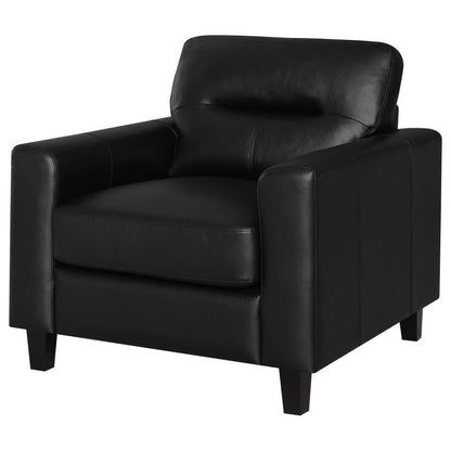 Scotland - Faux Leather Upholstered Track Arm Chair