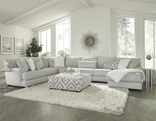 4PC SECTIONAL CLOUDHEIGHTS SILVER
