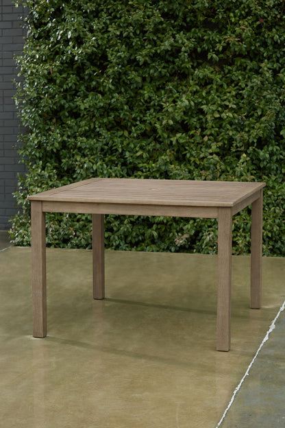 Aria Plains - Square Dining Table W/Umb Opt - Brown