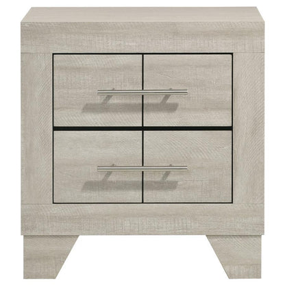 Trenton - 2-Drawer Nightstand Bedside Table - Rustic Cream