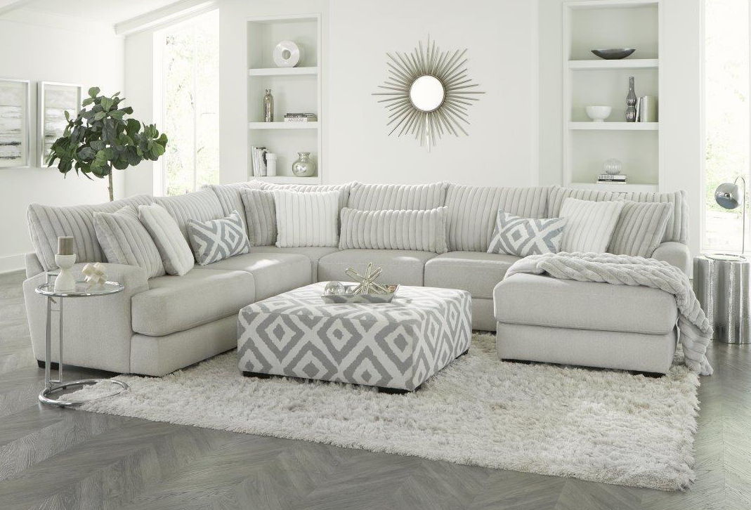 3PC SECTIONAL CLOUDHEIGHTS SILVER