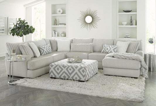 3PC SECTIONAL CLOUDHEIGHTS SILVER