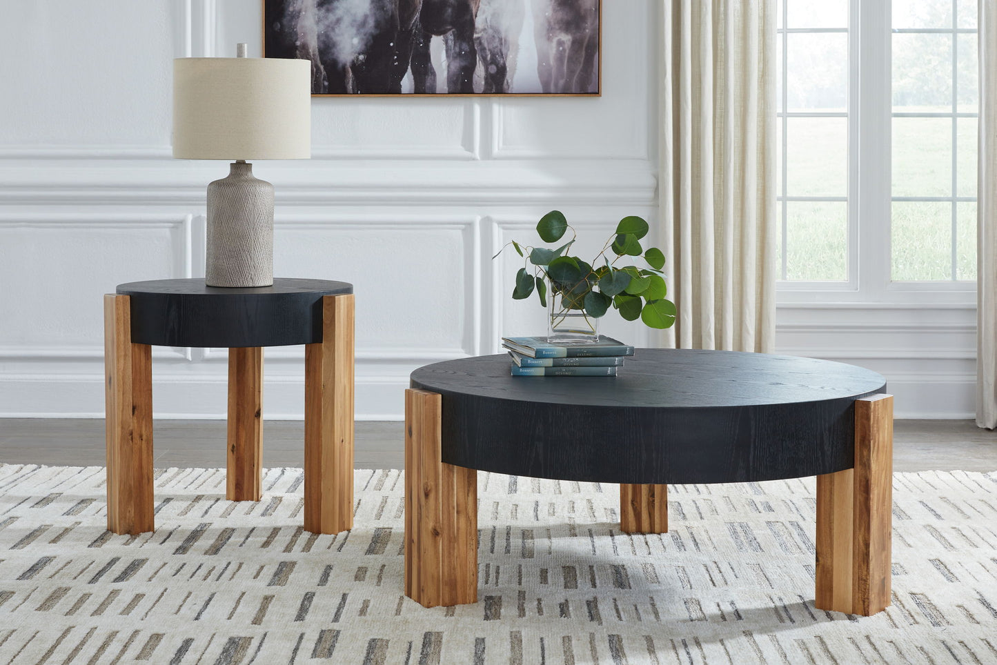 Breenmore - Occasional Table Set (Set of 2) - Black / Natural