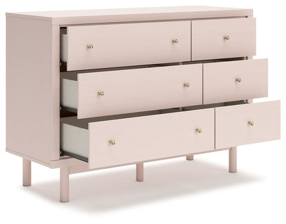 Wistenpine - Six Drawer Dresser - Blush