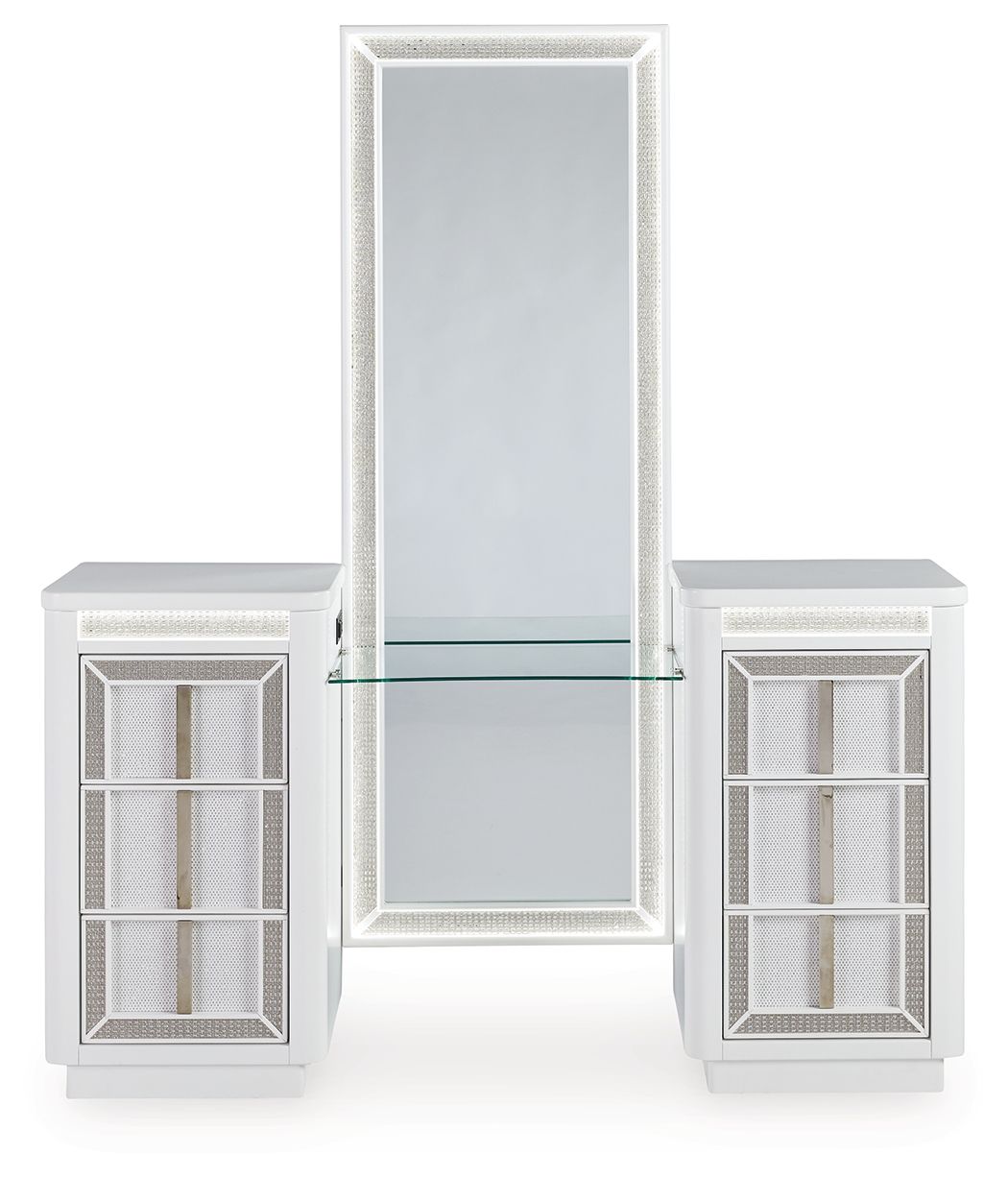 Chalanna - Vanity With Mirror - White