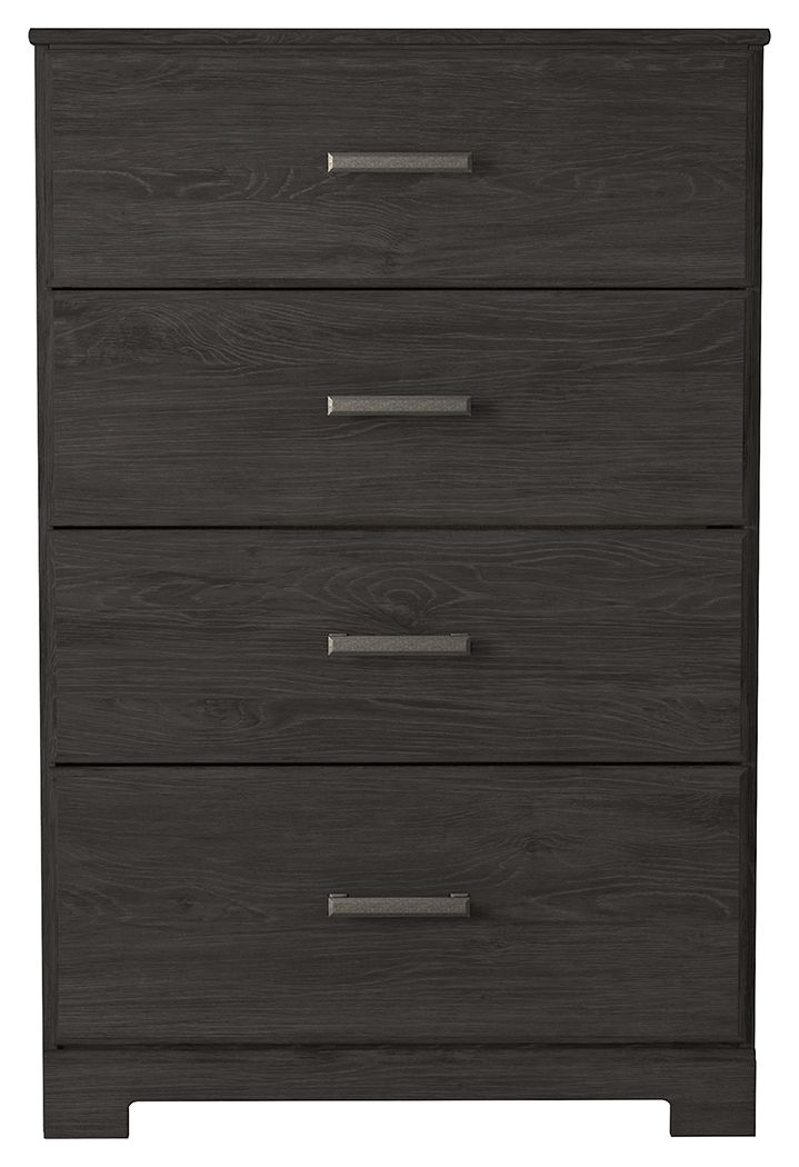 Belachime - Four Drawer Chest - Charcoal
