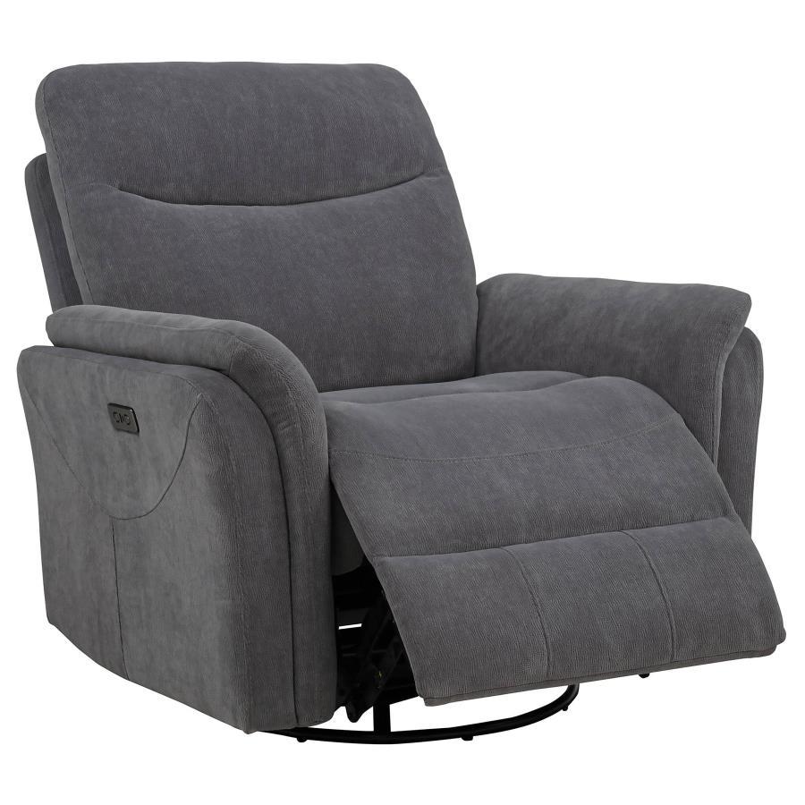 Adler - Upholstered Power Swivel Glider Recliner