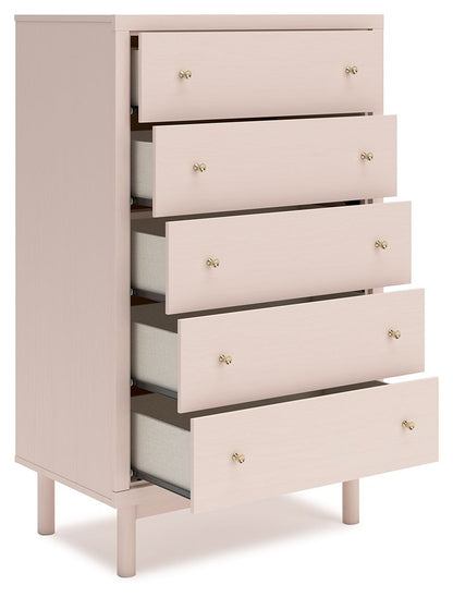 Wistenpine - Five Drawer Chest - Blush