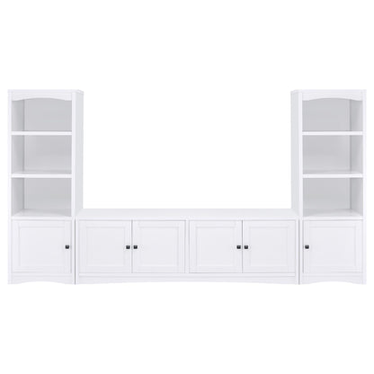 Laughlin - 3-piece Entertainment Center TV Stand - White