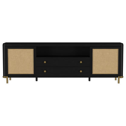 Arini - Rattan Cane 2-Door TV Stand Media Console