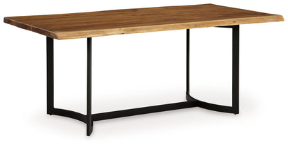 Fortmaine - Rectangular Dining Room Table - Brown / Black
