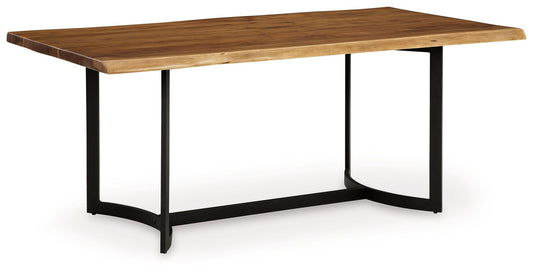 Fortmaine - Rectangular Dining Room Table - Brown / Black