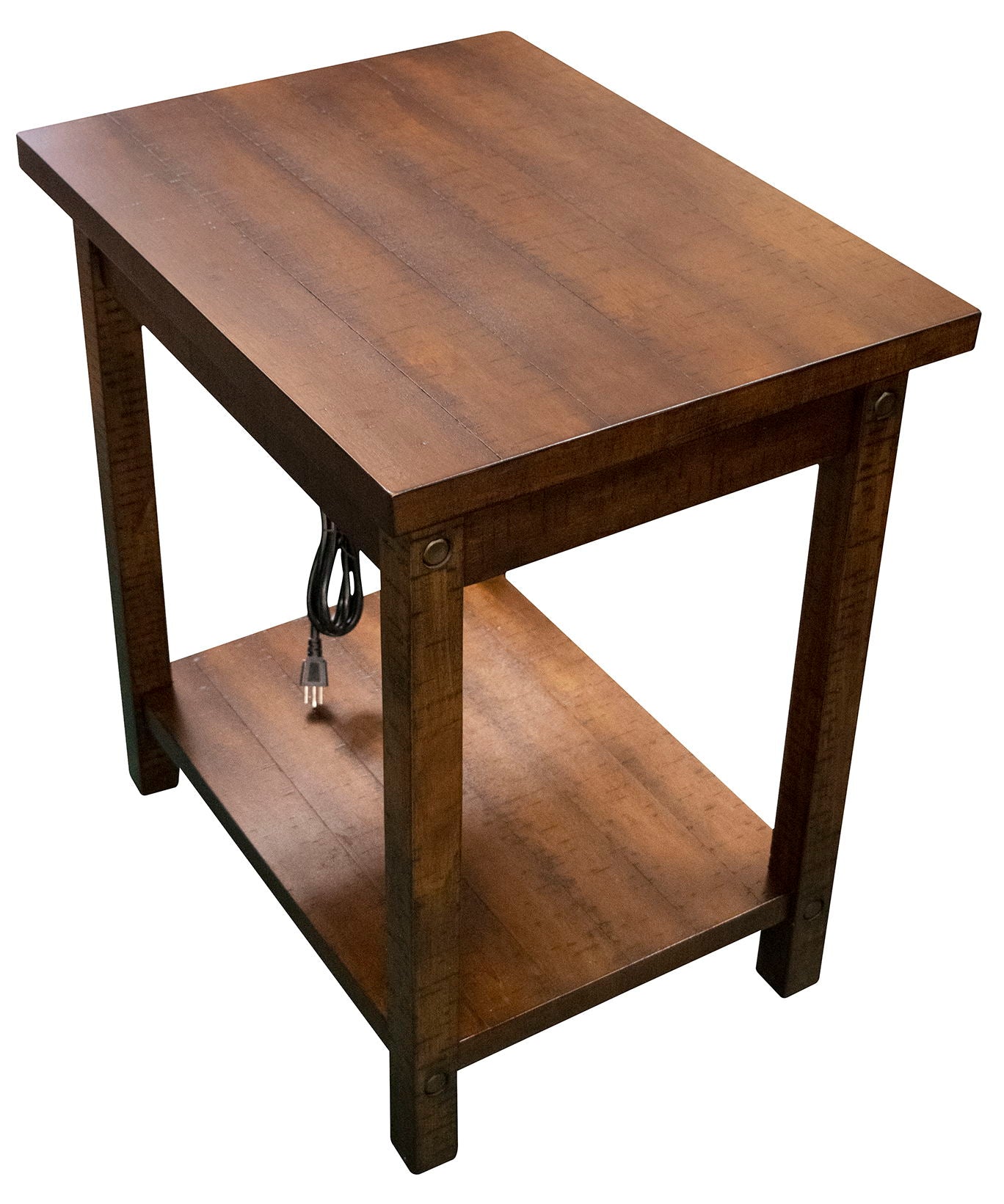 CHAIRSIDE TABLE W/USBWOODSMAN