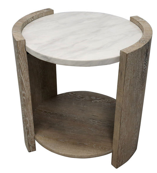 END TABLE W/LOWERSHELF RAINIER WH/BRN