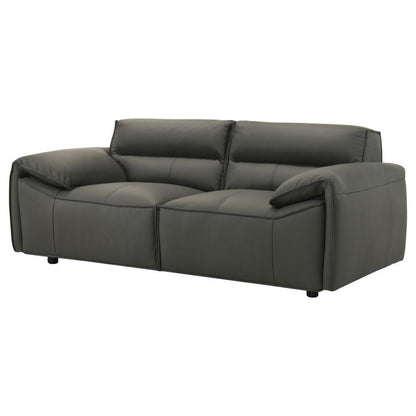 Buxton - Top Grain Leather Upholstered Loveseat