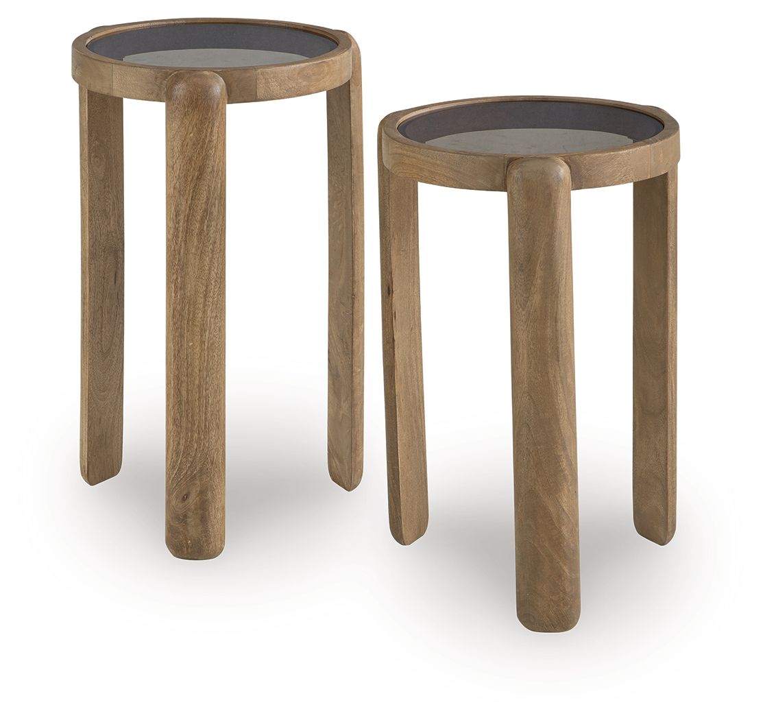 Jossor - Accent Table Set (Set of 2) - Light Brown