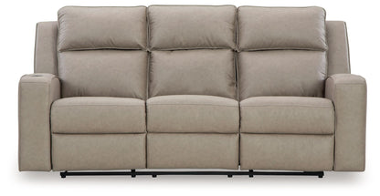 Lavenhorne - Rec Sofa W/Drop Down Table - Pebble