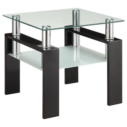 Dyer - 1-Shelf Rectangular Glass Top Table