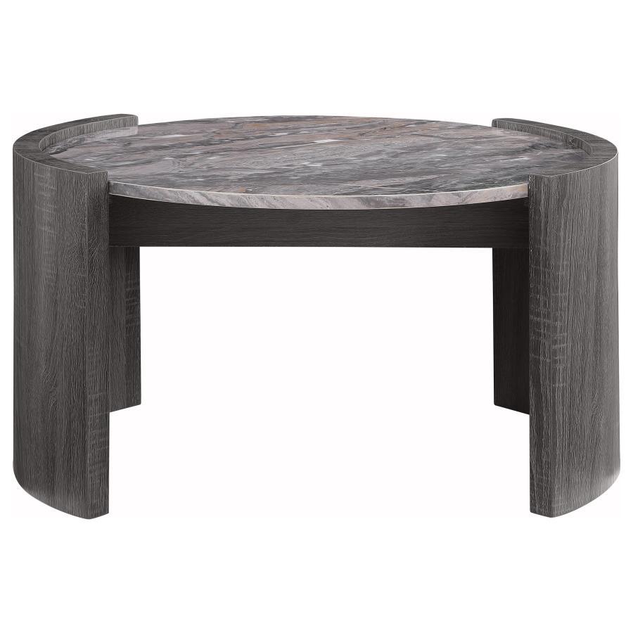 Gladstone - Round Faux Marble Top Table