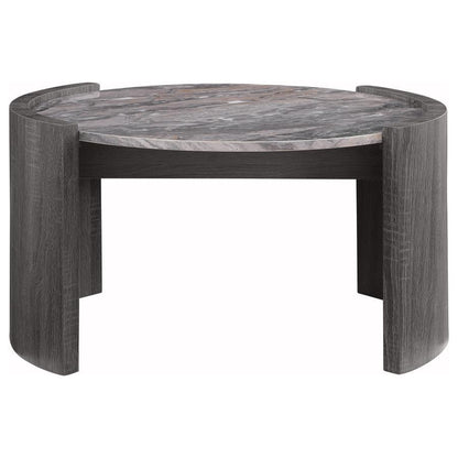 Gladstone - Round Faux Marble Top Table